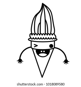 kawaii ice cream icon