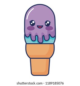 kawaii ice cream icon