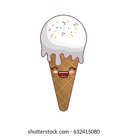 kawaii ice cream icon