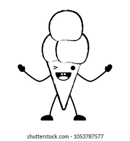 Kawaii ice creams design