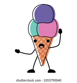 Kawaii ice creams design