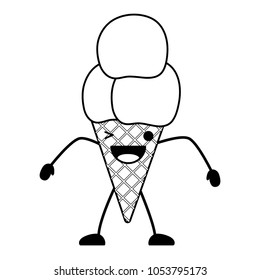 Kawaii ice creams design