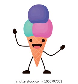 Kawaii ice creams design