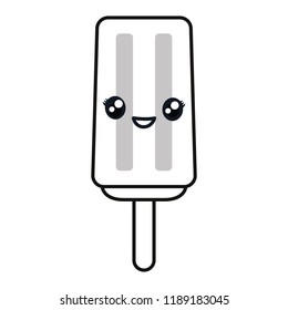 kawaii ice lollipop icon