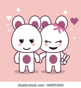 Kawaii icon. bear Cartoon design. Vector graphic