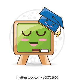 kawaii icons school tools to study education