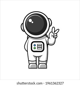 Kawaii Illustration Astronaut Vector Graphics