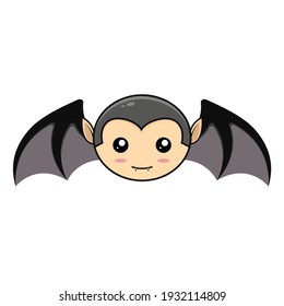 Kawaii illustration bat vampire vector graphics