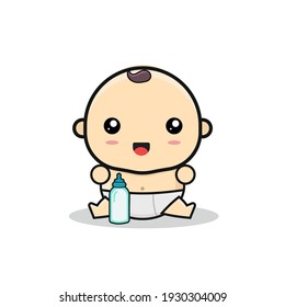 Kawaii illustration cute baby vector graphics