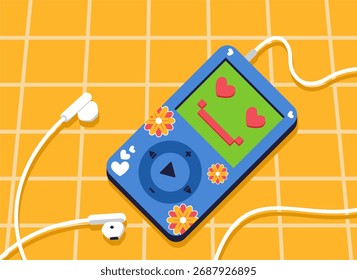 Conjunto de elementos de diseño de ilustración kawaii