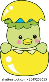 Mitologia japonesa kawaii Kappa adesivo bonito.
Fantástico mascote kappa japonês fantasma. Kappa preso no crack dos ovos