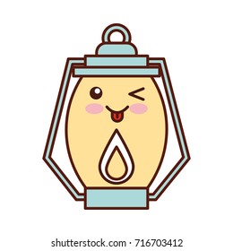 kawaii kerosene lamp camping cartoon