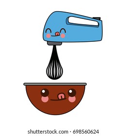 kawaii kitchen electric mixer bowl cartoon