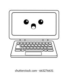 Similar Images, Stock Photos & Vectors of Funny Laptop Computer. Dot to ...