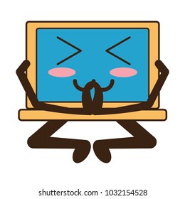 kawaii laptop computer icon