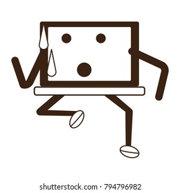 kawaii laptop computer icon