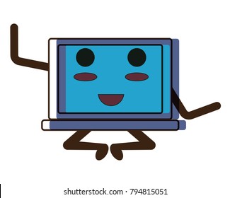 kawaii laptop computer icon