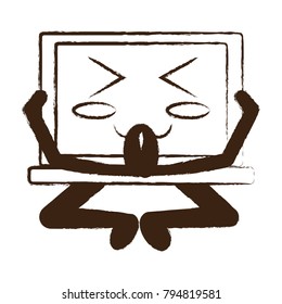 kawaii laptop computer icon