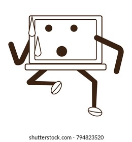 kawaii laptop computer icon