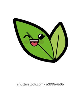 Kawaii Leaves Icon Stock Vector (Royalty Free) 639964606