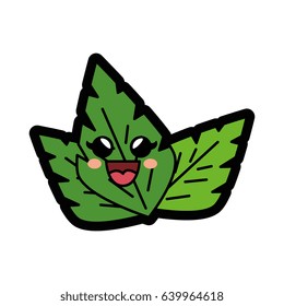 kawaii leaves icon