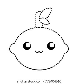 kawaii lemon vector illustration