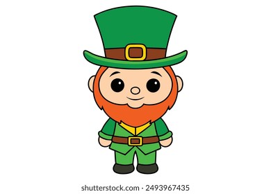 Kawaii Leprechaun - Adorable and Cute St. Patrick's Day Design