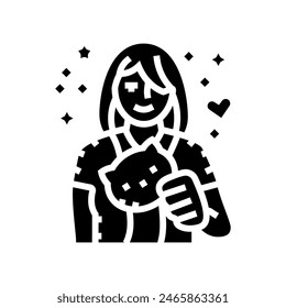 kawaii lifestyle glyph icon vector. kawaii lifestyle sign. isolated symbol illustration