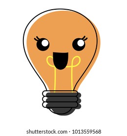 kawaii light bulb icon