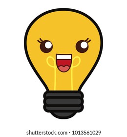 kawaii light bulb icon
