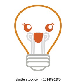 kawaii light bulb icon