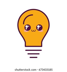 kawaii light bulb icon