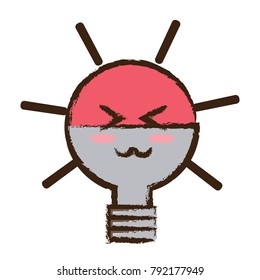 kawaii light bulb icon