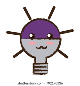 kawaii light bulb icon