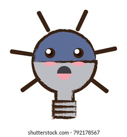 kawaii light bulb icon