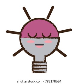 kawaii light bulb icon
