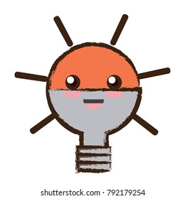 kawaii light bulb icon