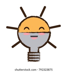 kawaii light bulb icon