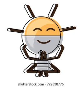 kawaii light bulb icon