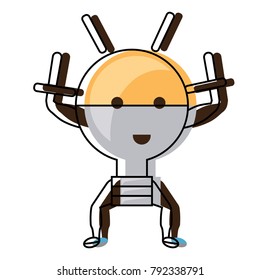 kawaii light bulb icon