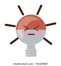 kawaii light bulb icon