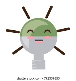 kawaii light bulb icon