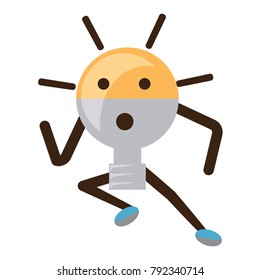 kawaii light bulb icon