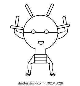 kawaii light bulb icon