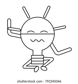 kawaii light bulb icon