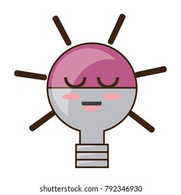 kawaii light bulb icon