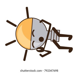 kawaii light bulb icon