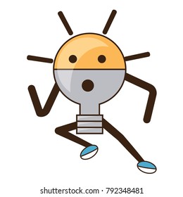 kawaii light bulb icon
