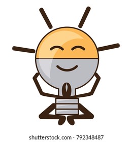 kawaii light bulb icon