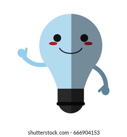 kawaii lightbulb icon image 